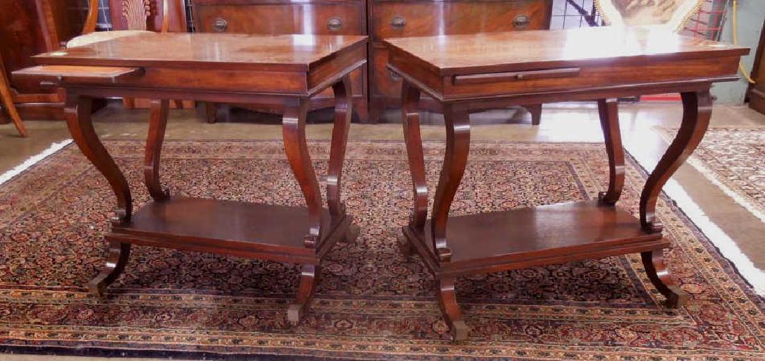 Pair Regency Style Occasional Tables (1 of 5)
