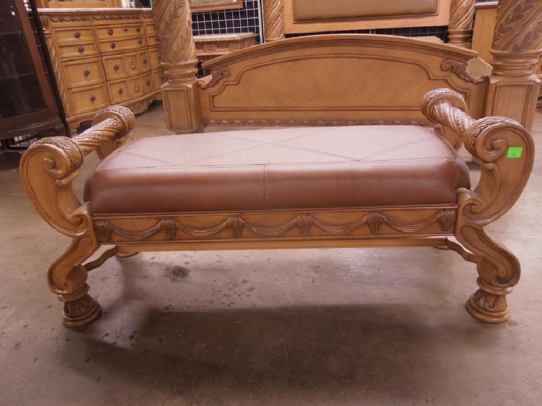 Renaissance Revival Style Fireside Bench (1 of 4)