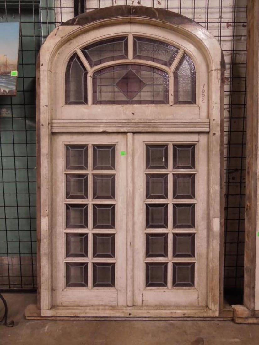 Vintage Leaded Glass Window/Transom (1 of 3)