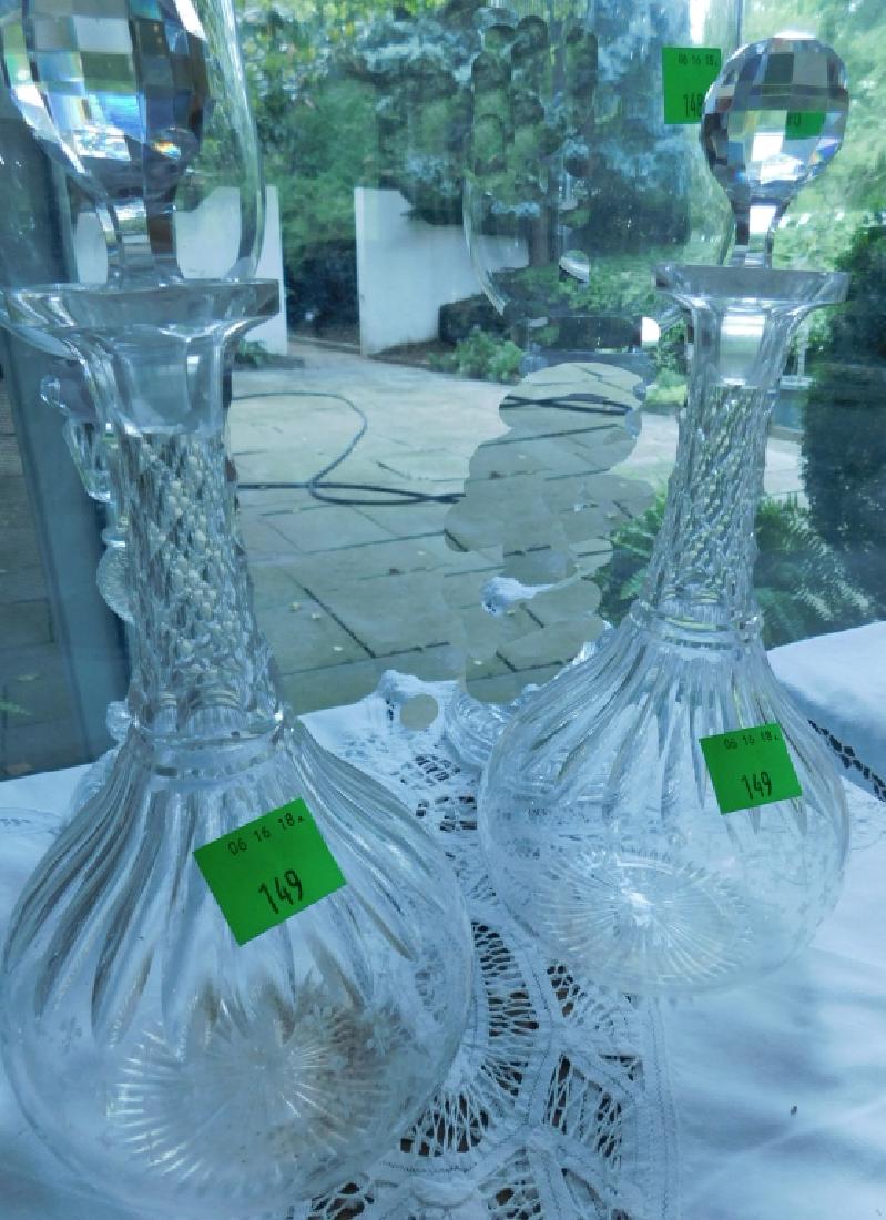 Pair Antique Baccarat Decanters (1 of 2)