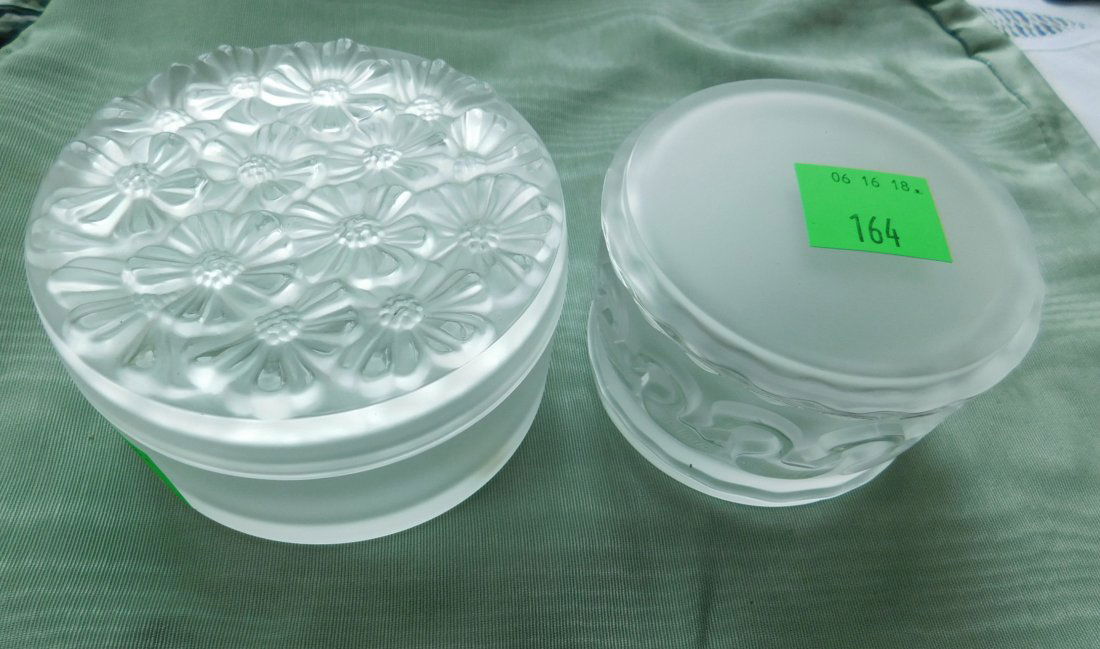 Two Lalique Crystal Powder Boxes (1 of 5)