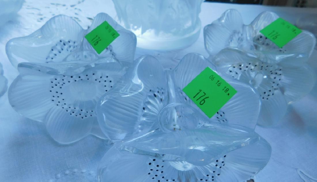 Three Lalique Crystal Anemone Candle Holders (1 of 2)
