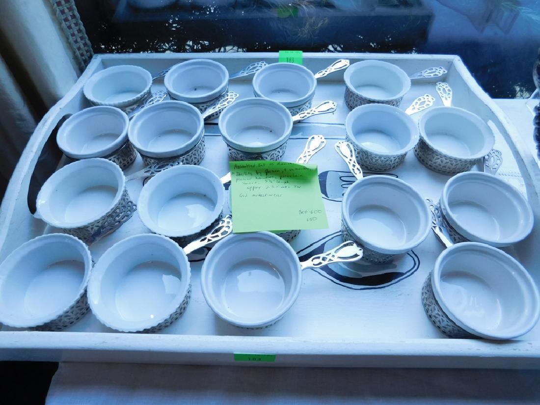 Assembled Set 18 Ramekins Sterling Frames (1 of 3)