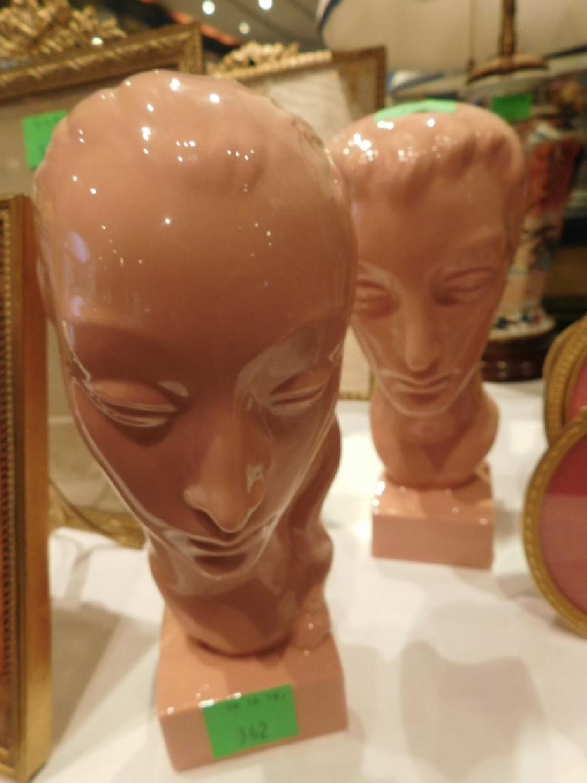 Pair Pink Lenox China Busts (1 of 5)