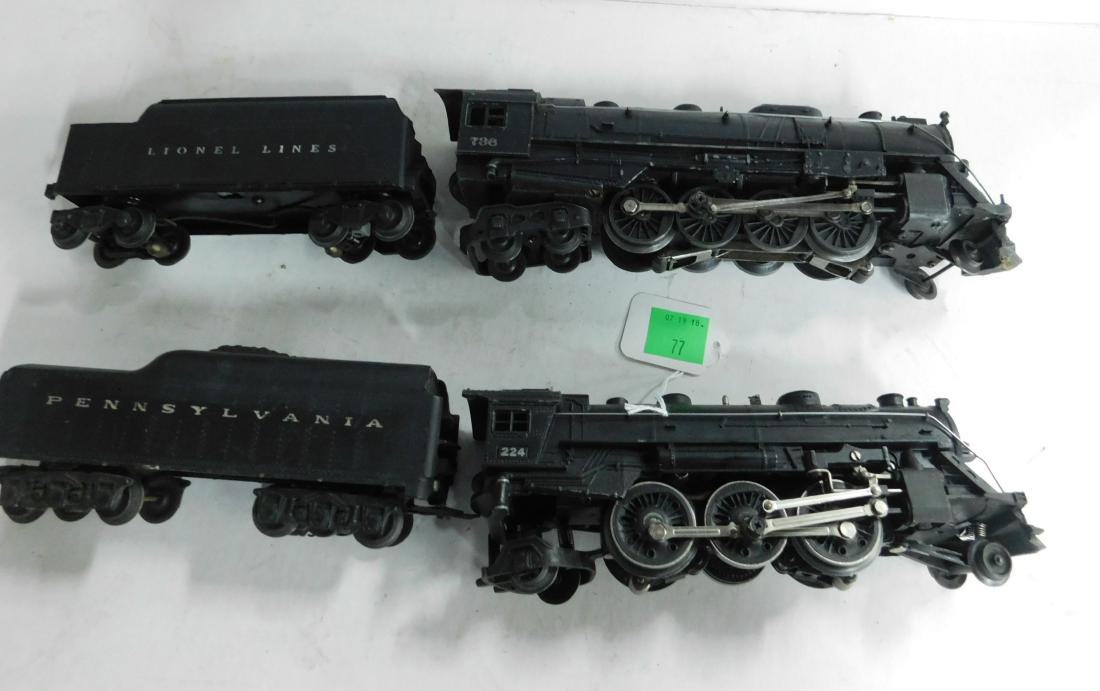 2 Postwar Lionel Steam Engine & Tender (1 of 8)