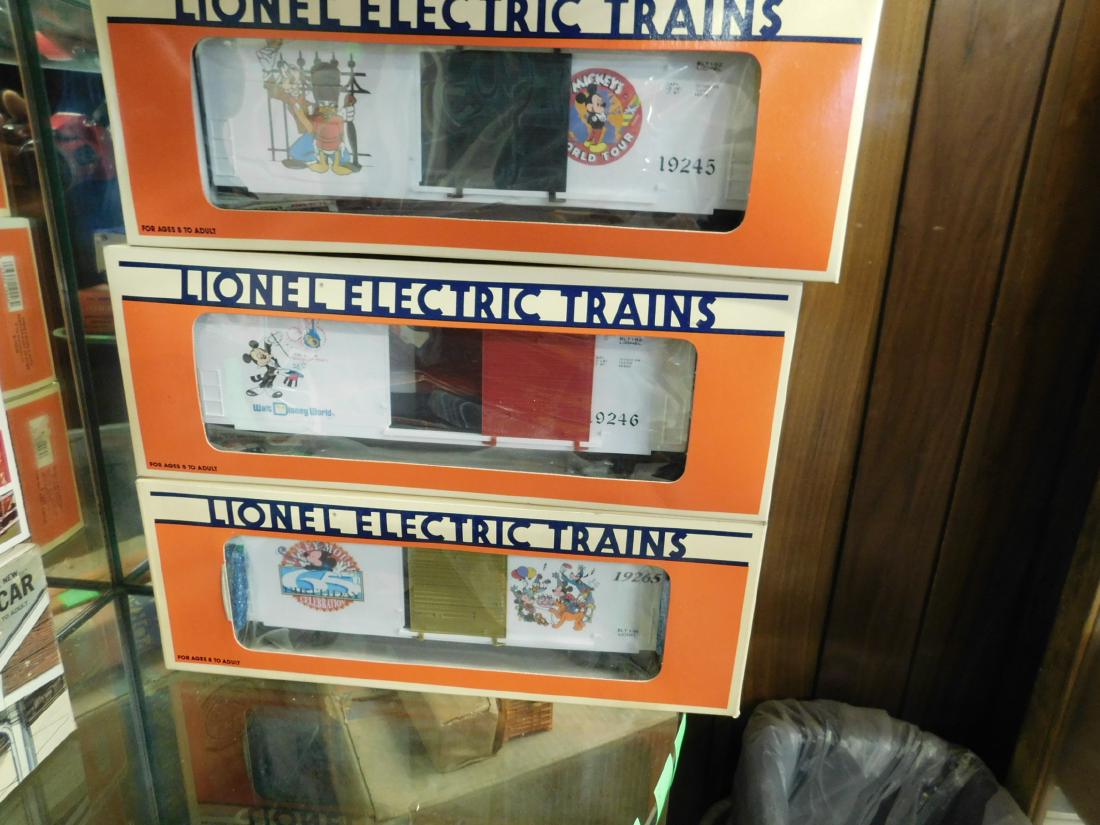 3 Lionel Disney Box Cars in Boxes (1 of 4)