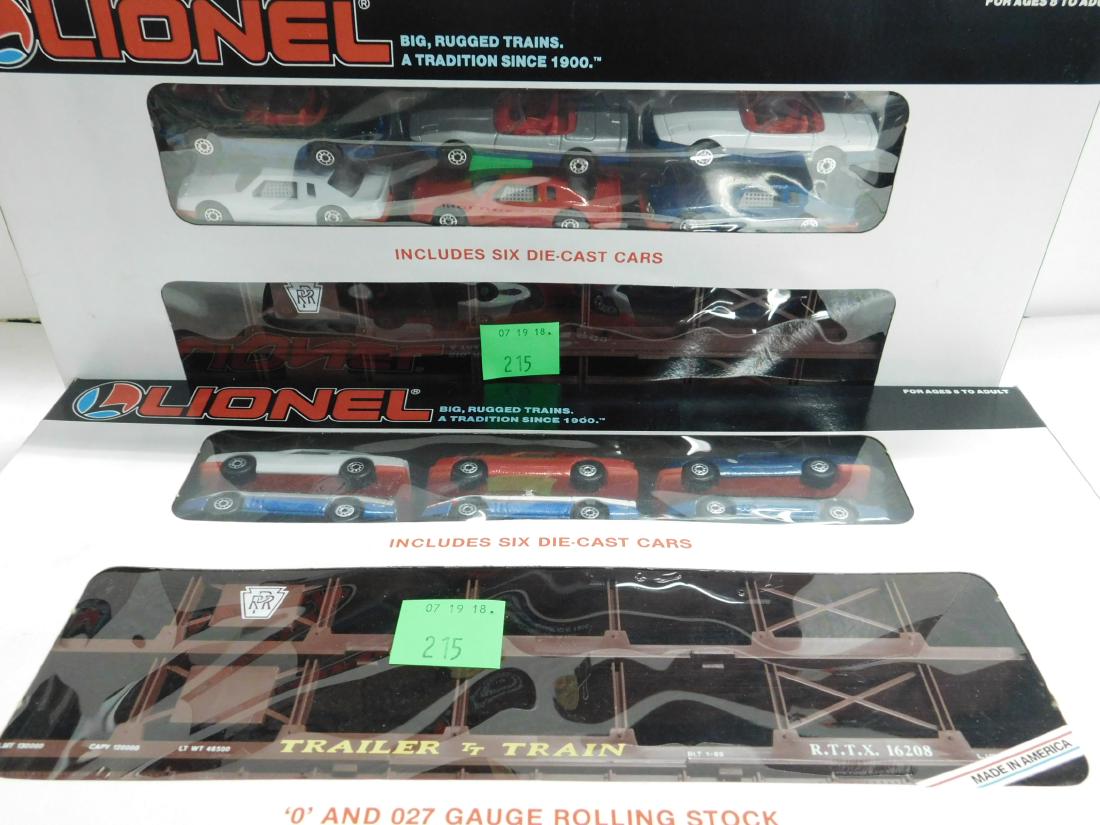 2 Lionel Penn Auto Carriers with Cars, (1 of 3)