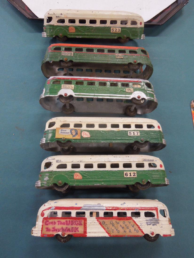 6 Vintage Tin Greyhound Buses (1 of 5)