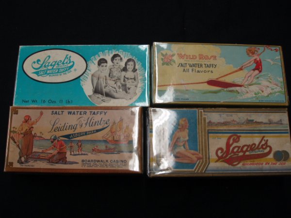 1920's-1950's Salt Water Taffy boxes