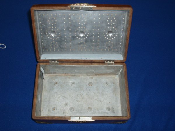 Early 20th C. oak cigar humidor box - 2