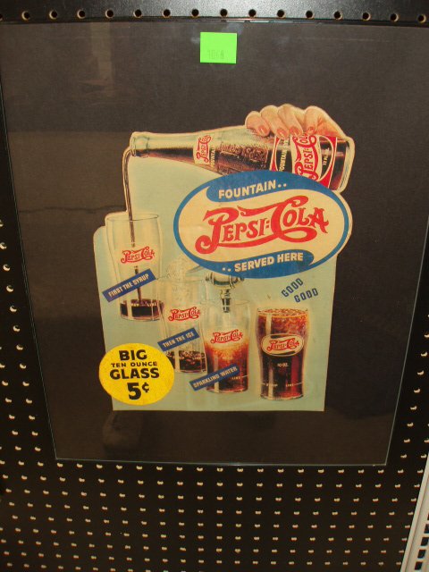 1945 Pepsi Cola cardboard sign