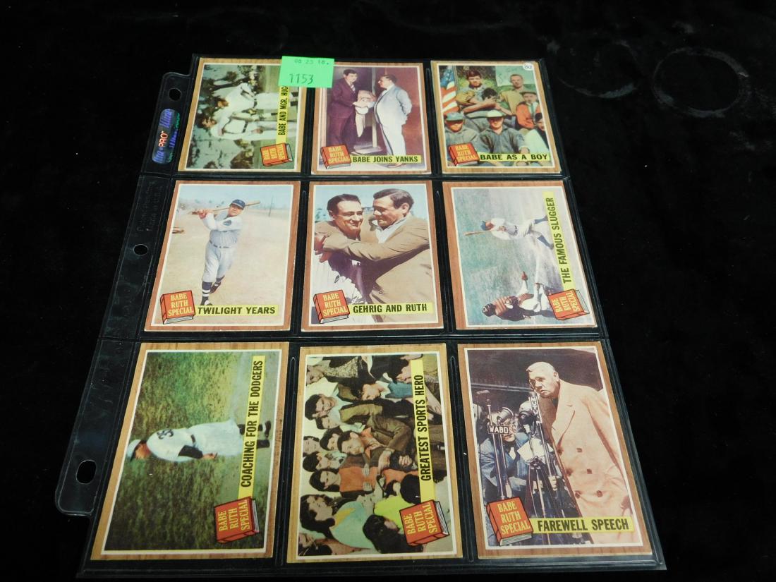 (10) Topps 1962 Babe Ruth Special Baseball Cards (1 of 2)