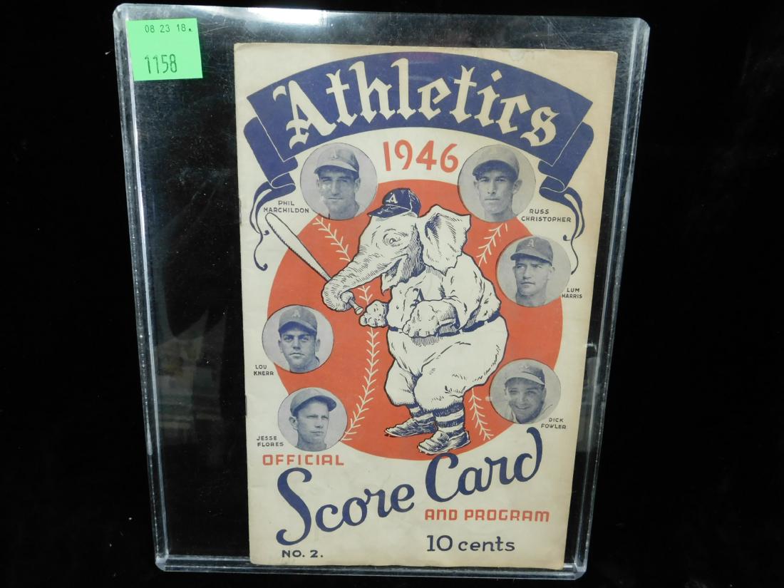 1946 Athletic Official Score Card & Program (1 of 2)