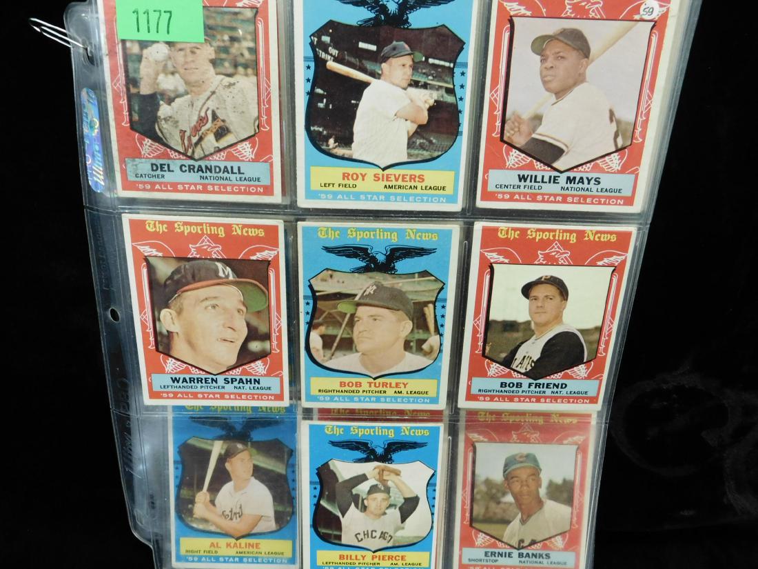 Topps "Sporting News Baseball Card" 1959, '62 & 76