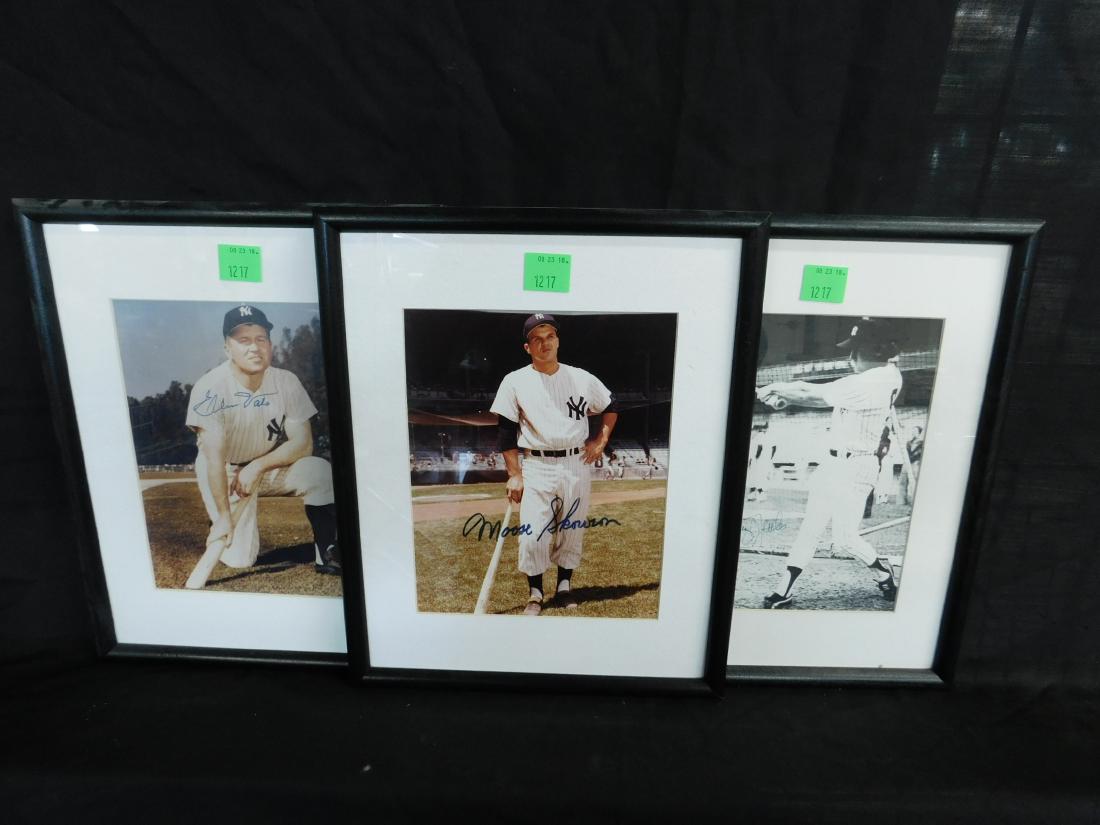 3 Framed Autographed Yankee Photos (1 of 7)