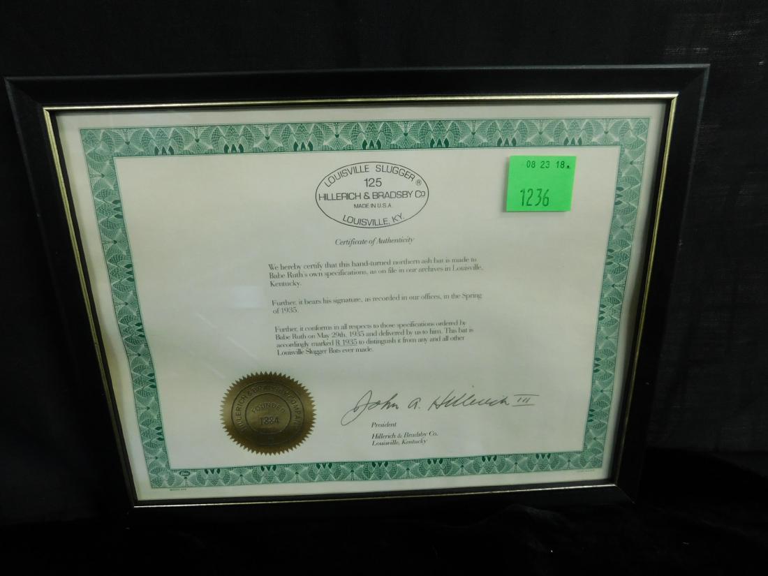 Framed Certificate of Authenticity (1 of 4)