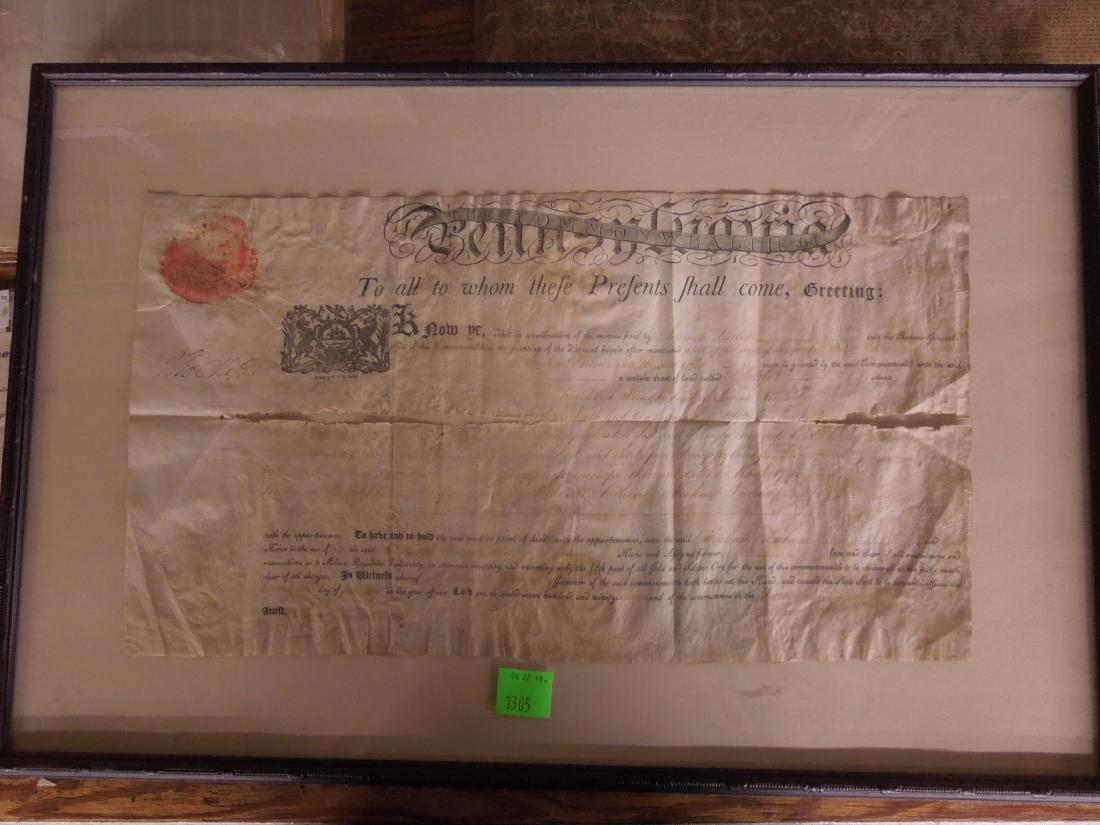 1797 Pennsylvania Indenture on Vellum (1 of 6)