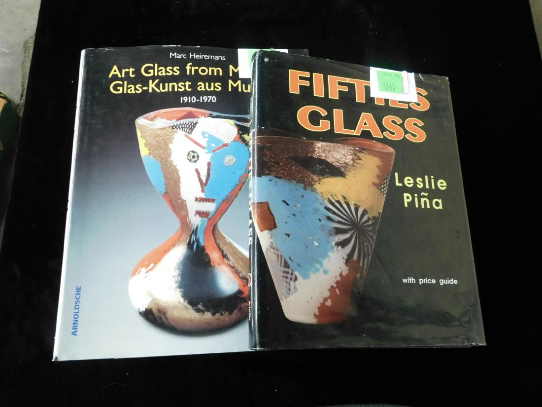 Two Books on Murano Glass: Two Books on Murano Glass, consisting of: Heirmans, Marc, Art Glass from Murano, Arnoldsche, Stuttgart, 1993; Pina, Leslie, Fifties Glass, Schiffer, Atglen, 1993.