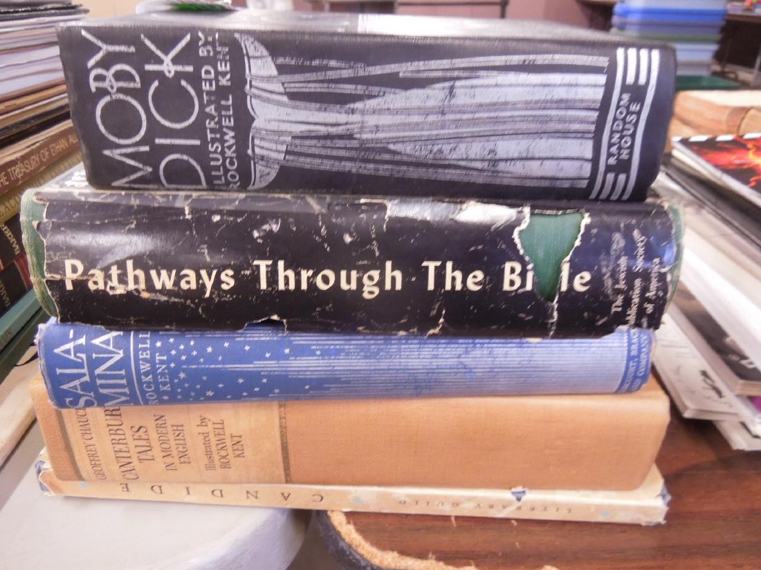 Four Books Illustrated by Rockwell Kent: Four Books Illustrated by Rockwell Kent: Voltaire, Candide, Literary Guild, New York, 1929; Herman Melville, Moby Dick, Random House, New York, 1930; Geoffrey Chaucer, Canterbury Tales, Garden City Pu