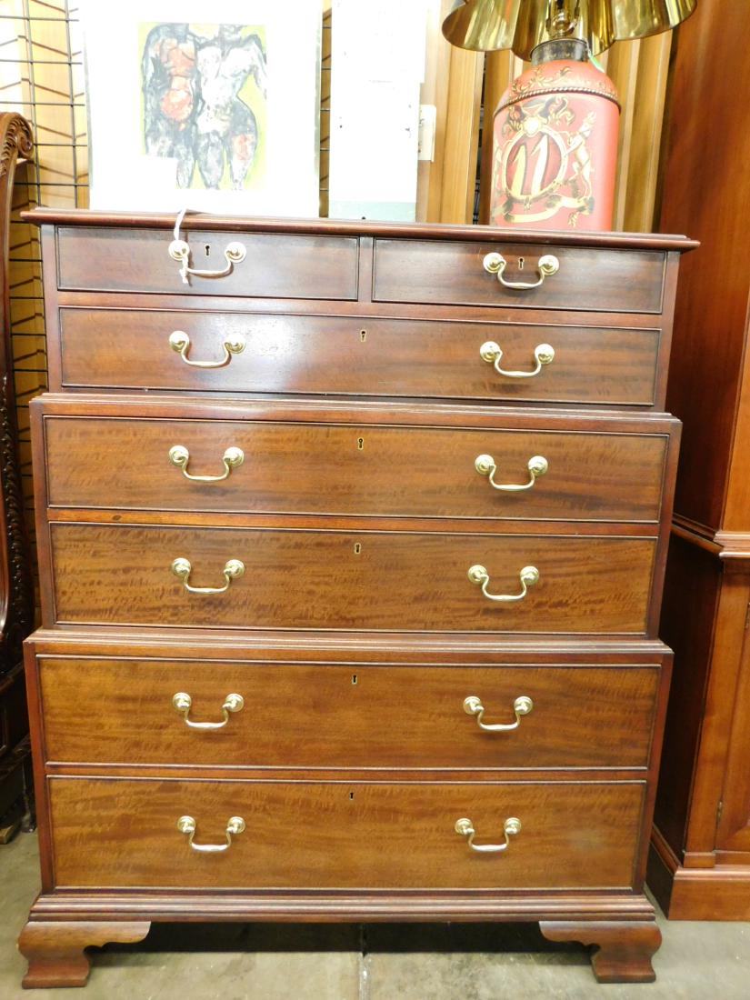 Baker Chippendale Style Chest on Chest (1 of 4)