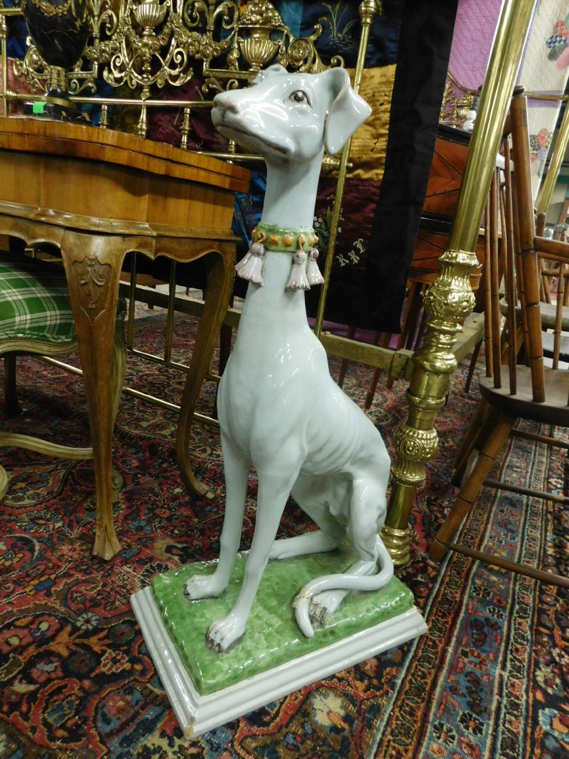 Italian Pottery Greyhound (1 of 3)