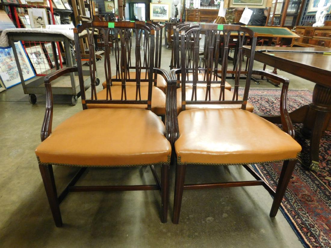 Set of 6 Hepplewhite Style Chairs (1 of 6)