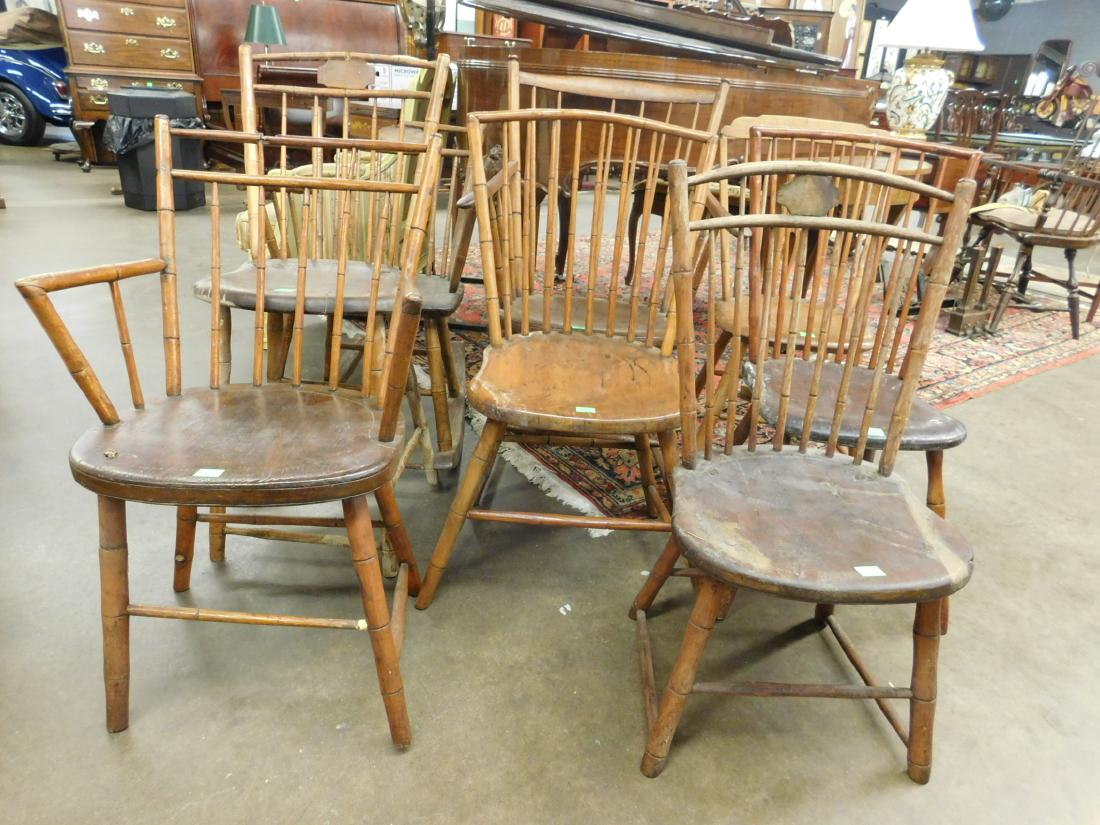 8 Assorted Windsor Chairs (1 of 7)