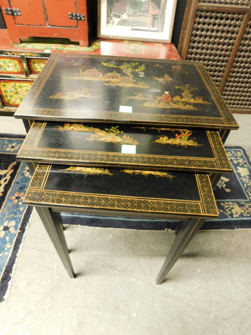 Nest of 3 Chinoiserie Tables (1 of 3)