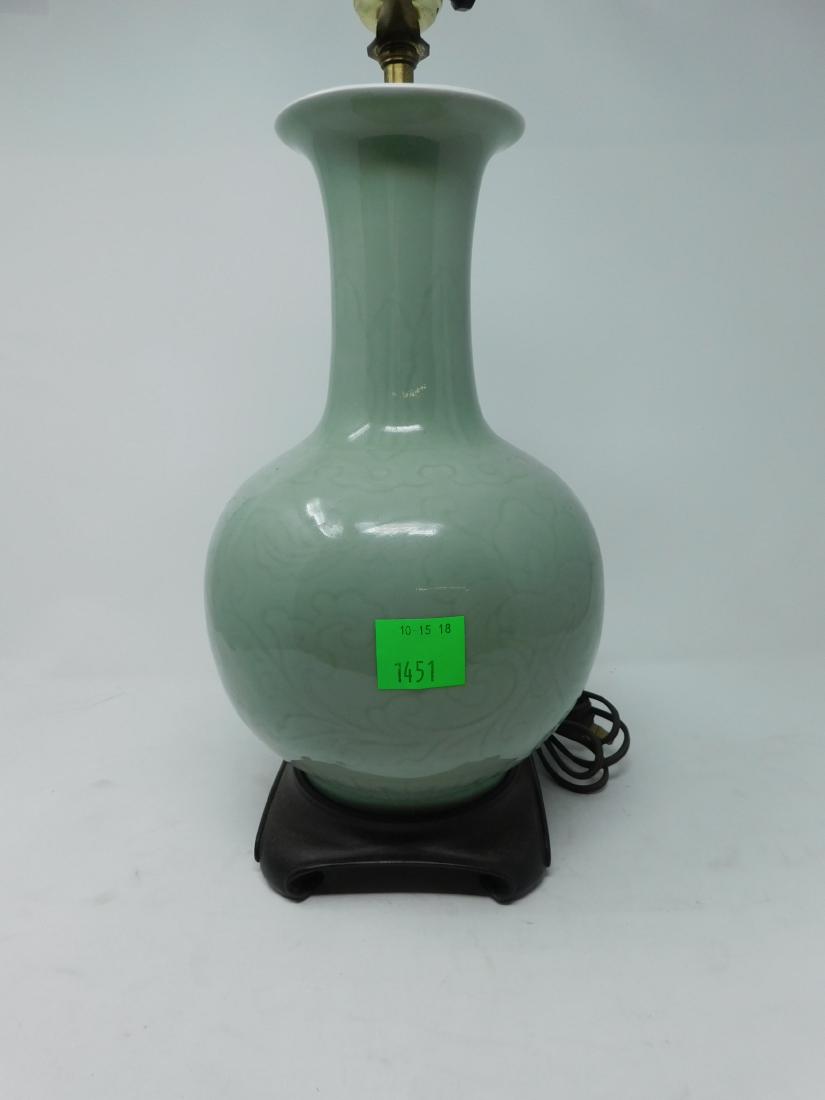 Chinese Celadon Vase / Lamp (1 of 2)