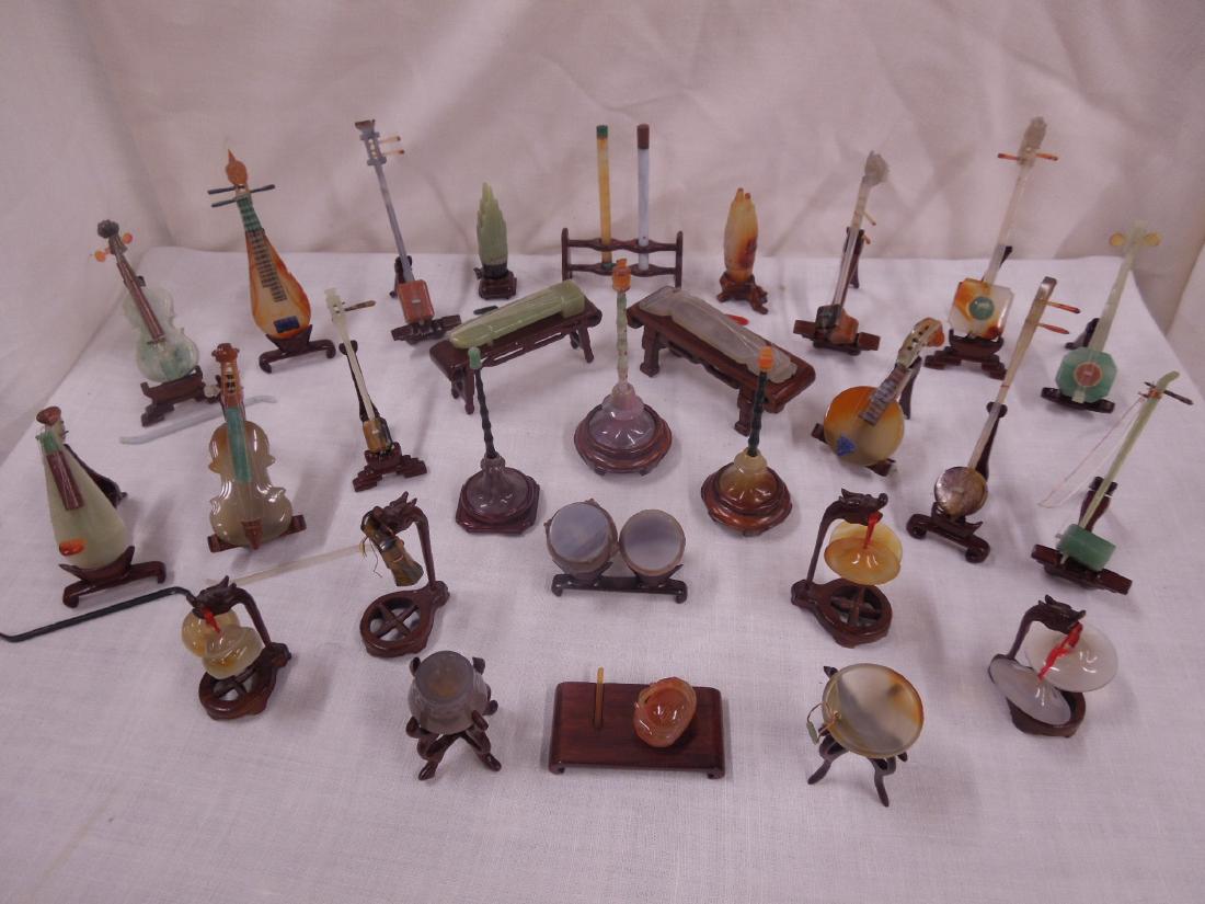 28 Chinese Jade Mini Musical Instruments (1 of 16)