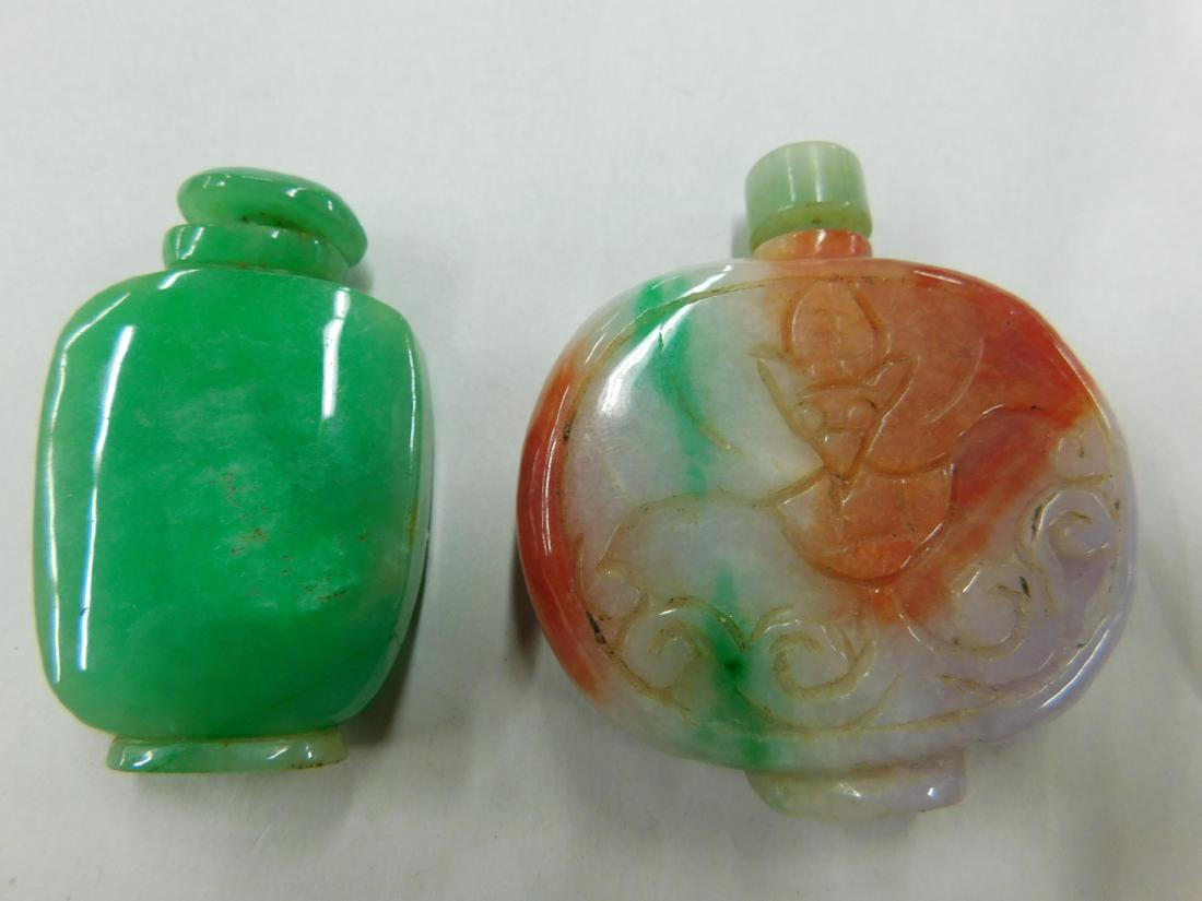 2 Carved Jade Snuff Bottles (1 of 2)