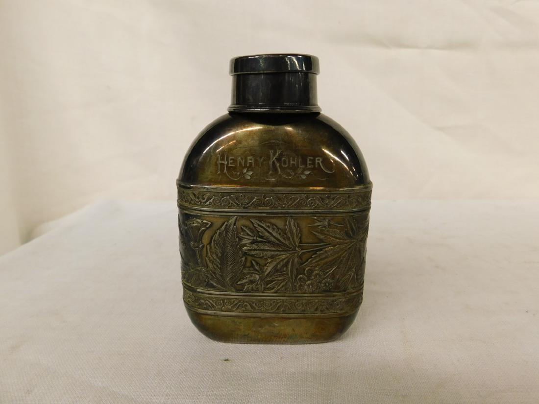 Vintage Silver Plate Flask w/ Expanding Cup Top (1 of 4)