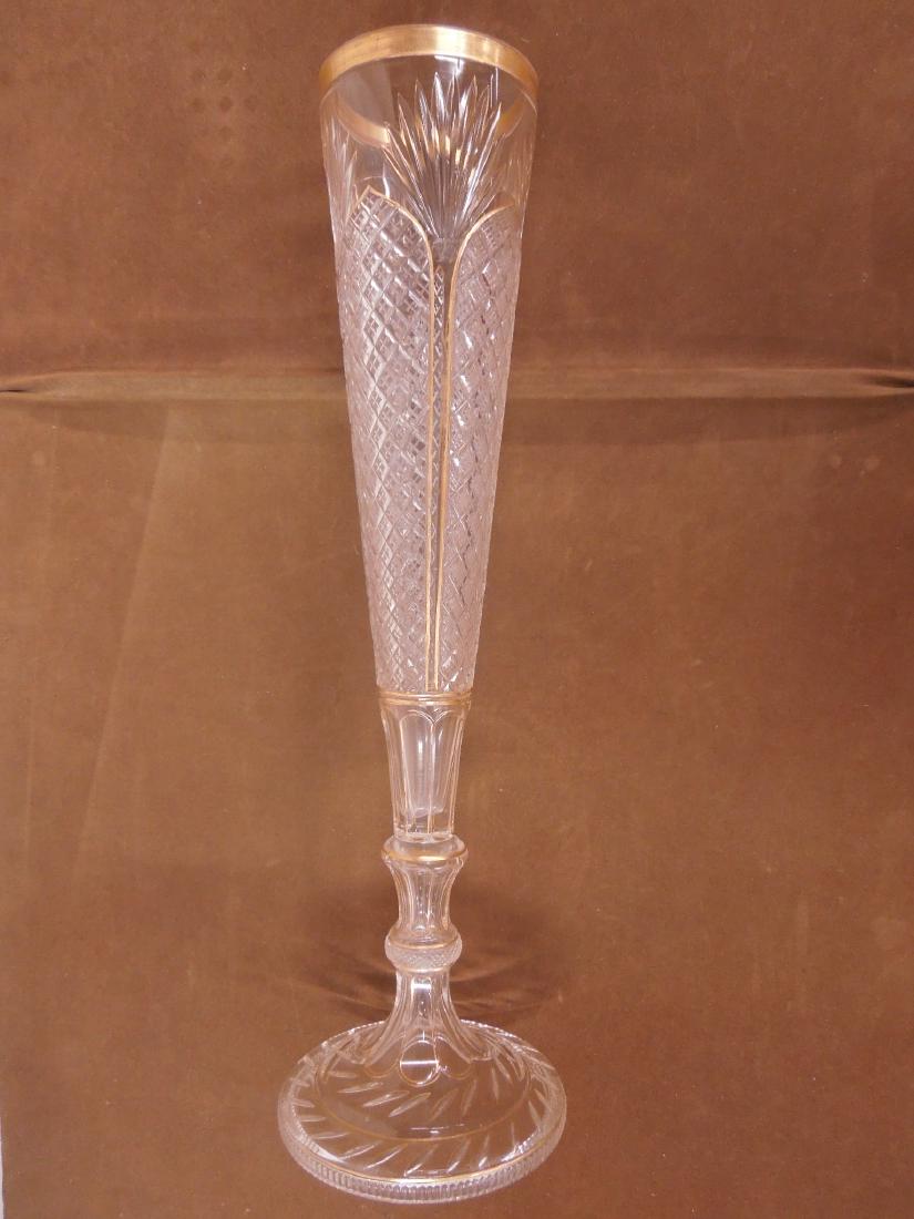 Cut Glass Trumpet Vase (1 of 8)