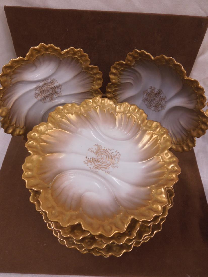 8 Wm Guerin & Co. Limoges Oyster Plates (1 of 7)