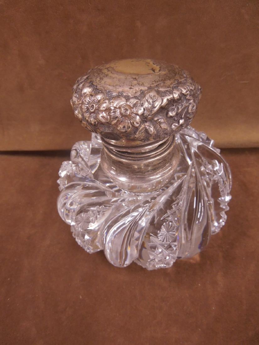 Antique Cut Glass Ink Well (1 of 7)