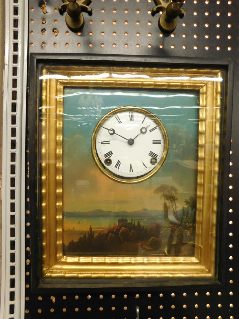 19th C Pictorial Wall Clock (1 of 2)