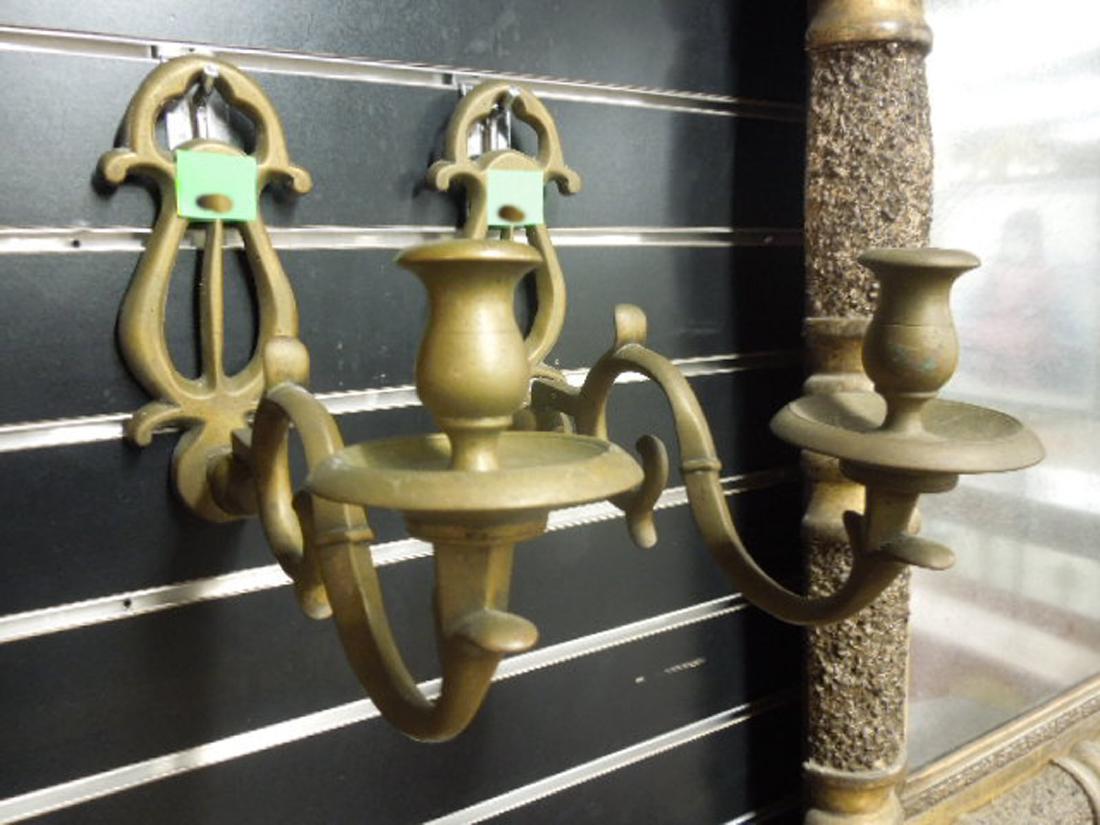 Pr Russian Brass Sconces (1 of 3)