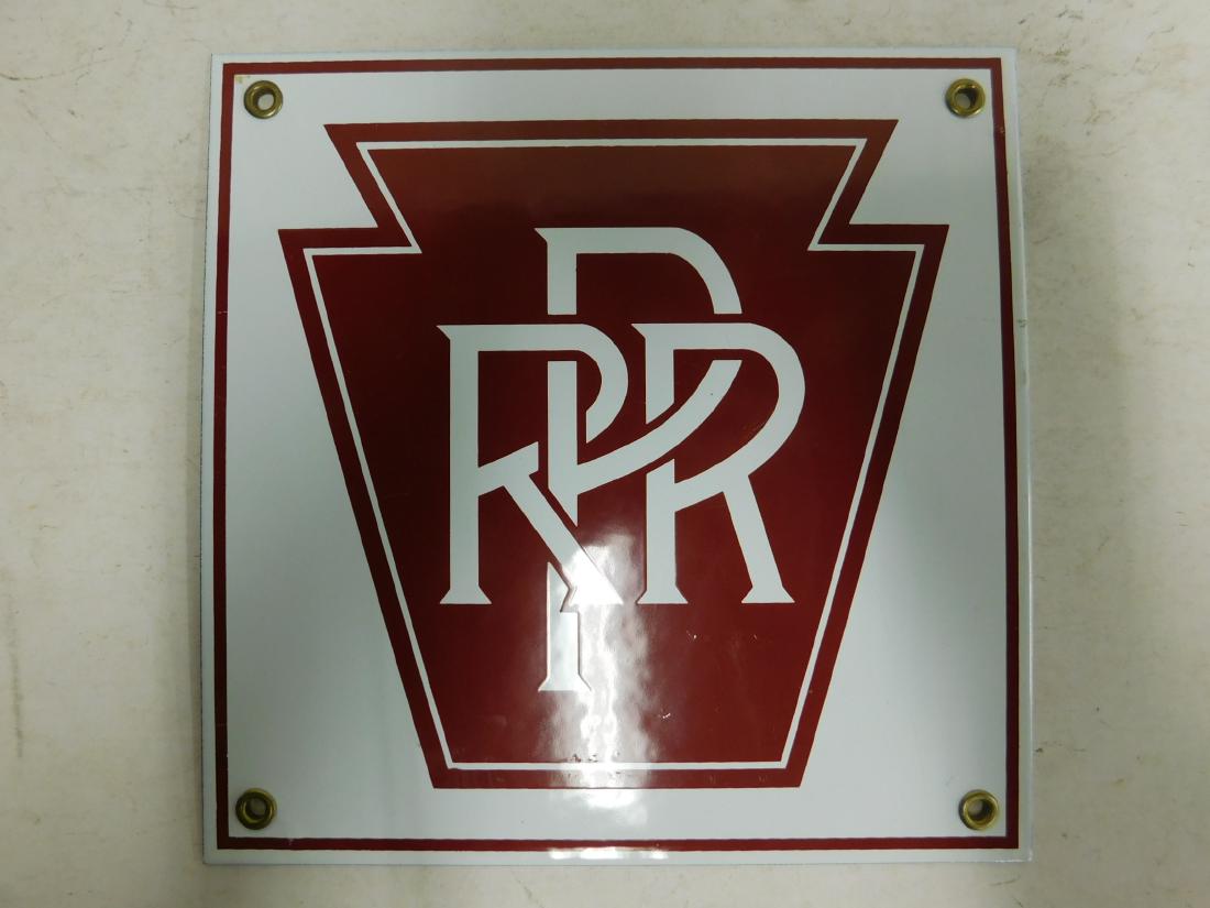 Pennsylvania Railroad Pocelain Logo Sign (1 of 2)