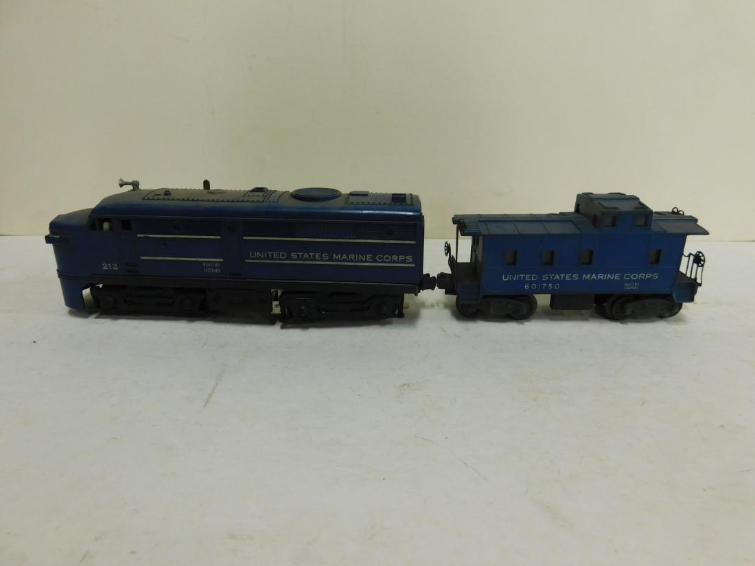 Lionel Post War U.S.M.C. Engine & Caboose (1 of 7)