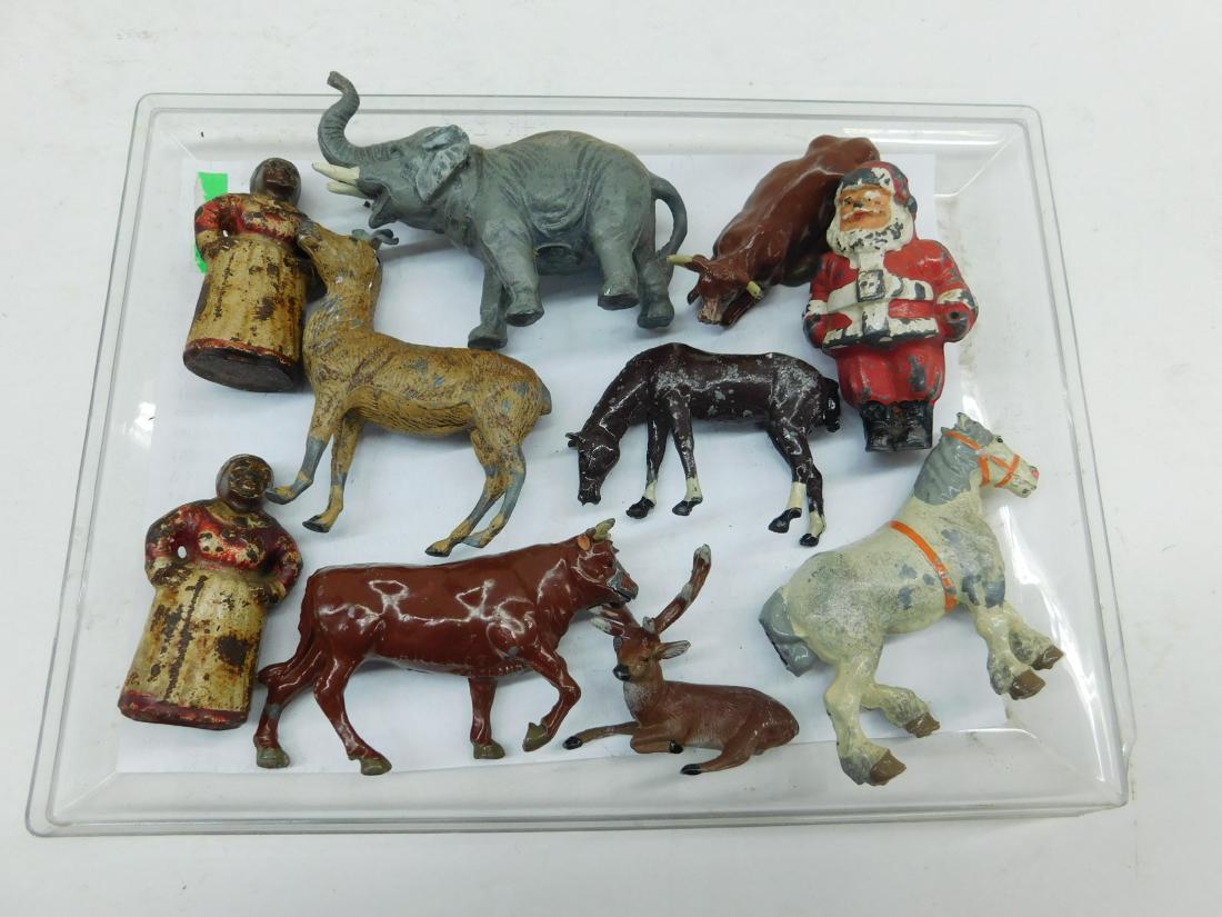 10 Vintage Cast Metal Toy Figures (1 of 1)