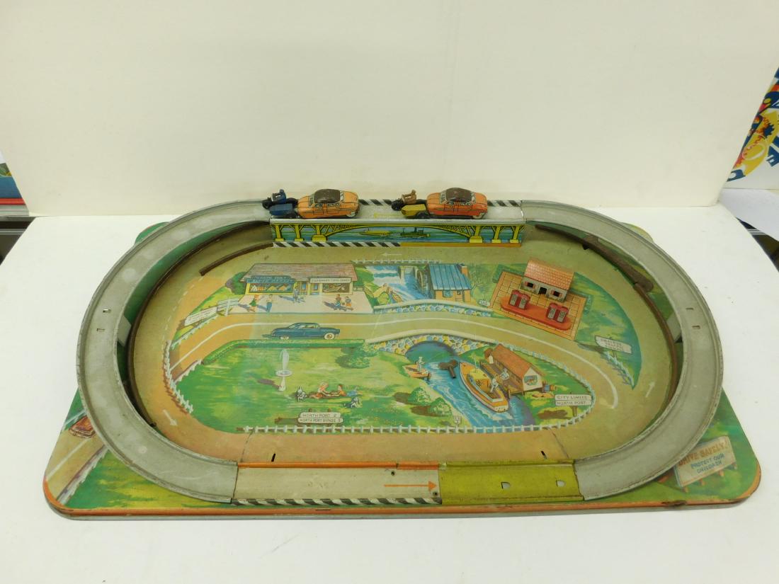 Vintage Ranger Steel Tin Litho Turnpike (1 of 4)