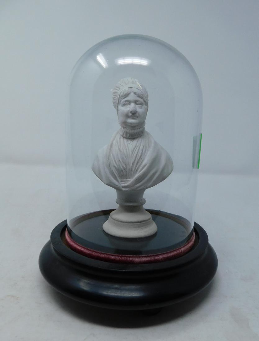 Antique Miniature Plaster Bust - Elizabeth Fry: Antique Miniature Plaster Bust - Elizabeth Fry: Antique miniature plaster bust of Elizabeth Fry (1780-1845), the English Quaker social reformer and prison reformer. Indistinctly signed on the lower pa