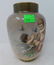 Josef Ahne Bohemian Opal Glass Hand-Painted Vase - 2