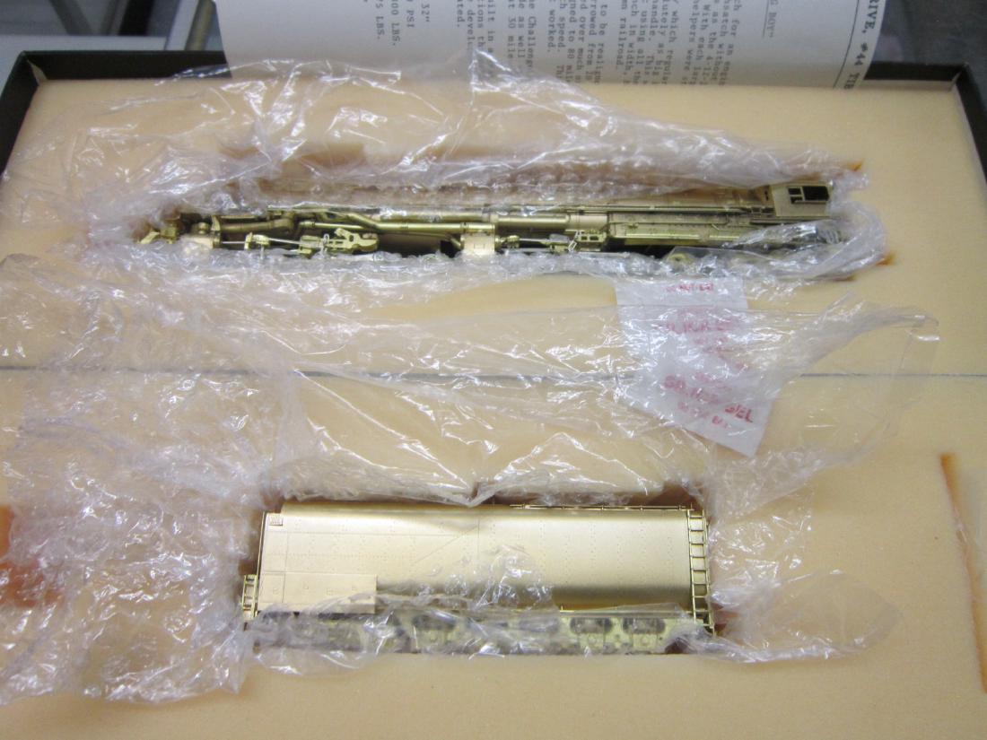 Key Imports H.O. Union Pacific Big Boy: Key Imports H.O. Union Pacific Big Boy, brass double engine 4 - 8 - 8 - 4, matching tender like new in original box, 12" engine, 6" tender wrapped in plastic in fitted styrofoam, red box with gold and