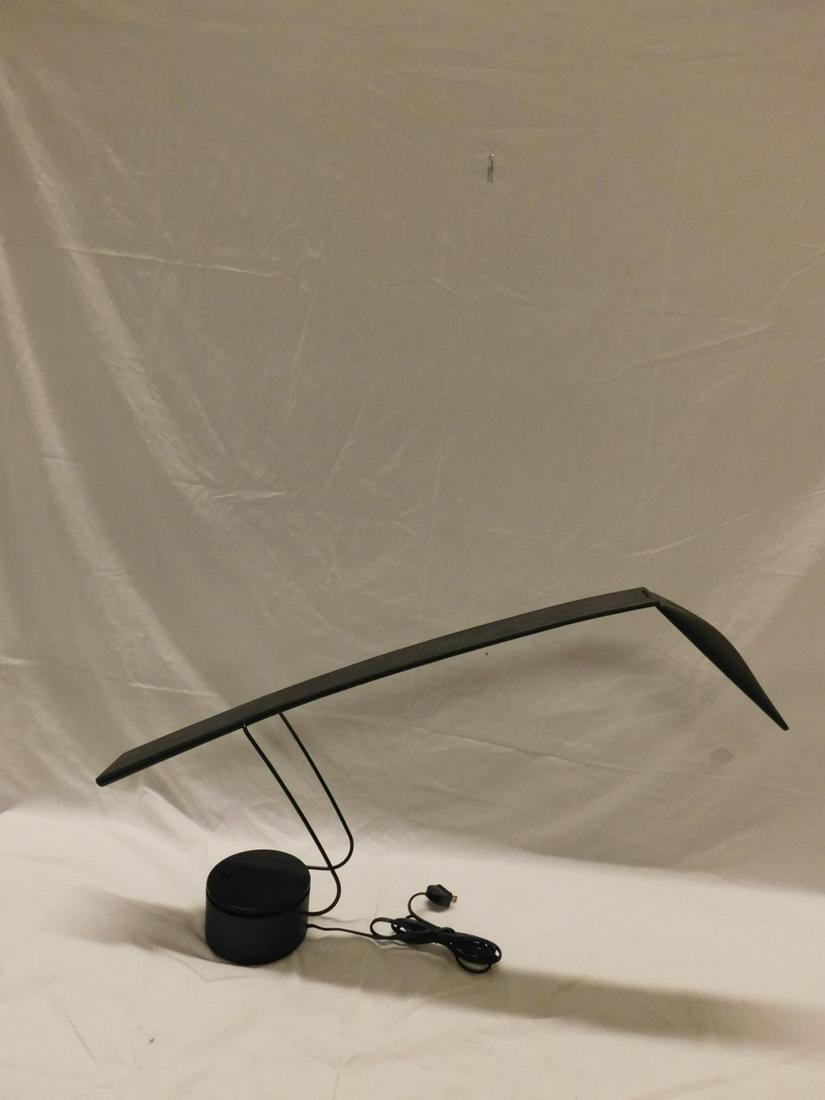 P A F - "Dove" Desk Lamp: P A F - "Dove" desk lamp, Mario Barbaglia and Marco Colombo, Italy, black plastic and metal construction, high / low switch, 31" l. x approx. 18" h. circa 1984. Condition; very good, no issues noted