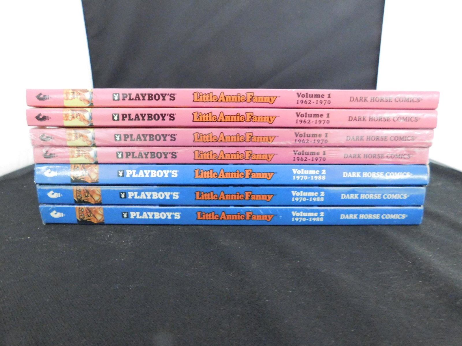 Kurtzman & Elder Playboy's Little Annie Fanny Book: [7 items] Kurtzman, Harvey & Elder, will, Playboy's Little Annie Fanny Volume 1 1962-1970, Dark Horse Comics, Milwaukie, 2000 (4 copies); Little Annie Fanny Volume 2: 1970-1988, Dark Horse, 2001 (3 co