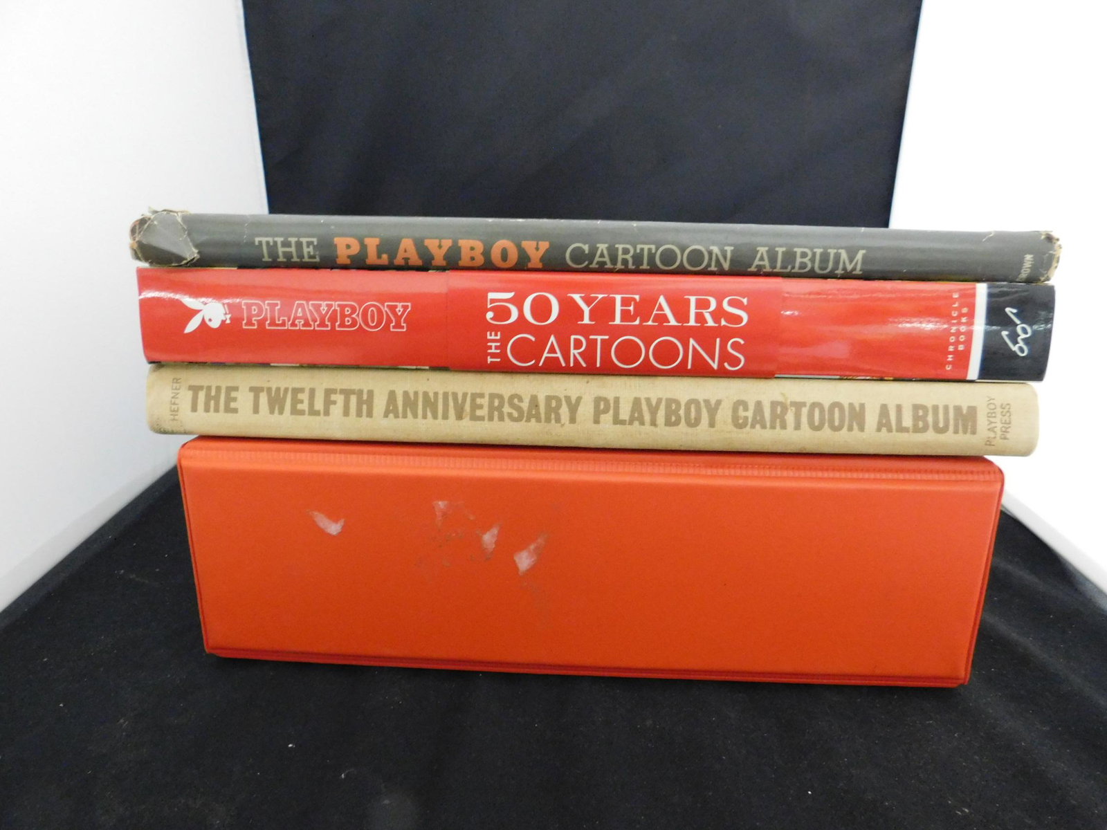 Playboy Magzine Cartoon Books: [4 items] Including: Hefner, Hugh (ed), The Playboy Cartoon Album, Crown Publishers, New York, 1959; Hefner, Hugh, The Twelfth Anniversary Playboy Cartoon Album, Playboy Press, 1965; Playboy 50 Years: