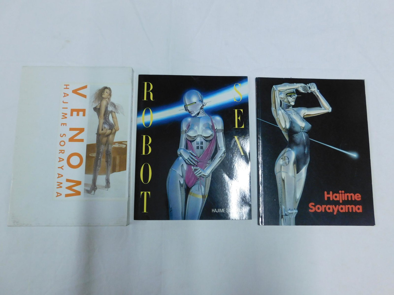Hajime Sorayama Three Books: [3 items] Soyama, Hajime, Robot Sexy, Genko-sha Publishing, Tokyo, 1983; Hajime Sorayama, Benedikt Taschen, Berlin, 1993; Graphic-sha Publishing, Tokyo, 2004. From the collection of Albert J Raman.