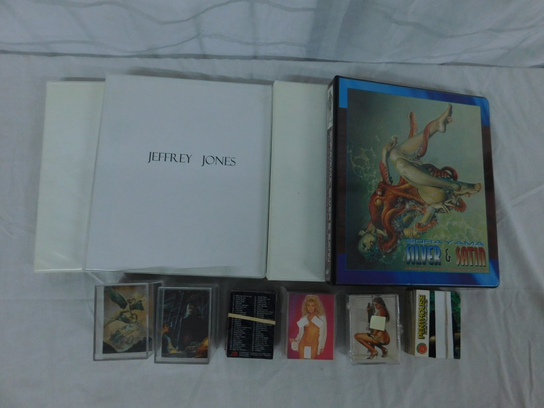 Erotic Art Trading Cards: A collection of vintage trading cards with art from erotic/fantasy artists: Jeffrey Catherine Jones Series One and Two (FPG Cards 1993 & 1995), each containing 89 cards plus checklist; Hajime Sorayama