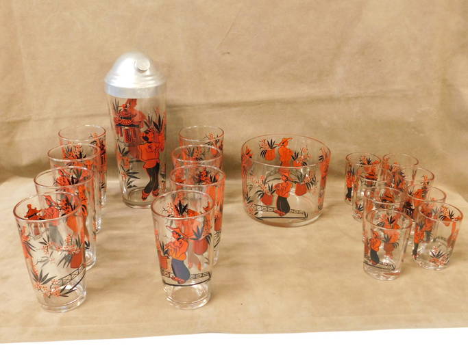 Vintage Kitsch Glass Barware